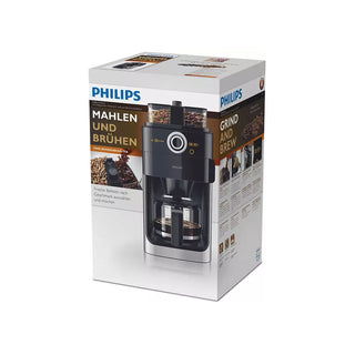 Philips 1.2L Grind & Brew Coffee Maker - Black/Silver - HD7762/00