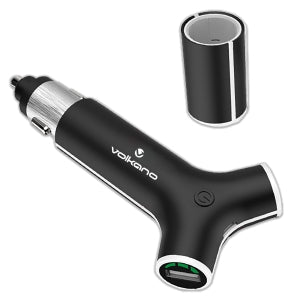 Volkano 3-in-1 Car charger, Power bank & Flashlight 2200 mAh  VB-804-BK