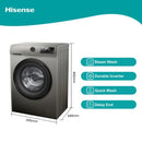 Hisense 9kg Front Loader Washing Machine - WFQP9012VMT