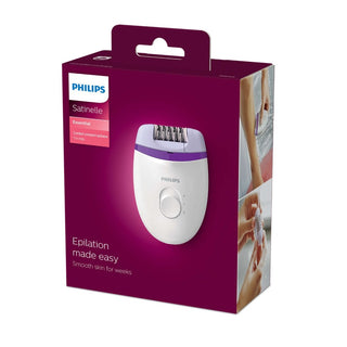 Philips Satinelle Essential Corded Compact Epilator - White/Pink - BRE235/00