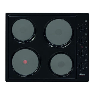 Univa 4 Plate Solid Hob Black U156B