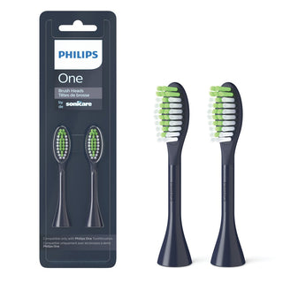 Philips One By Sonicare, 2 Brush Heads, Midnight Navy Blue, BH1022/04