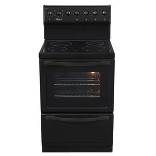 Univa stove 4 ceran plates with warmer drawer, Black U126CB