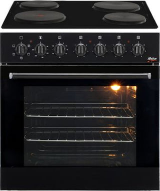 Univa Black under counter oven and black solid Hob U336B