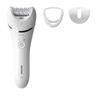 Philips Wet & Dry Epilator Series 8000 3 Accessories-White BRE700/00