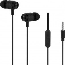 Pro Bass Catalyst series Blister Aux earphone With Mic - Black - PR-1003-BK