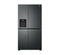 LG 611LT Matt Black Steel Side by Side Refrigerator GC-L257SQSL