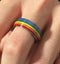 LGBT Rainbow Striped Ring
