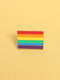 LGBT Rainbow Stripe Print Brooch
