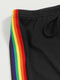 Rebel Rainbow Striped Shorts