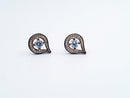 Thomas Sabo - Sterling Silver Rose Gold Plated Teardrop Stud Earrings with Crystals