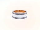 Thomas Sabo - Sterling Silver Rose Gold Plated White Onyx & Crystal Ring