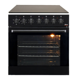 U336CBF Univa Black Multi function under counter oven and Ceran Hob