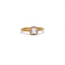 9K Rose Gold Morganite 0.30ct Diamond Ring