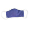 Navy adults 3-layer fabric mask. It has 2 elastic ear loops.