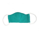 Grass Green adults 3-layer fabric mask. It has 2 elastic ear loops.