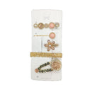 Assorted Bling Hairclips - Pink & Gold
