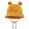 mustard baby bear bucket hat