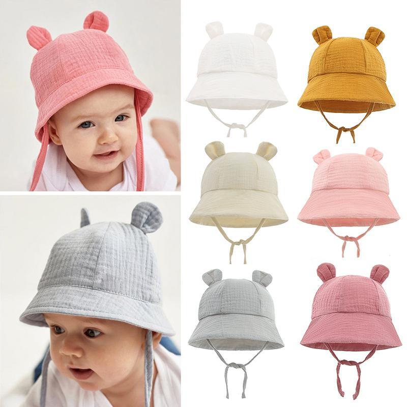 bucket baby hat for toddlers in assorted colours