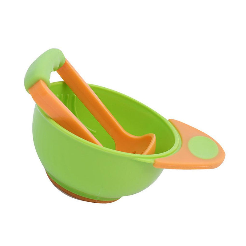 Green & Orange Baby Food Masher & Bowl Set