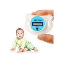 Baby sucking on a blue Baby Pacifier Thermometer