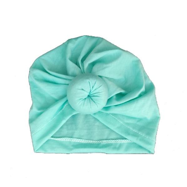 Baby Turban Hat - Aqua Mint