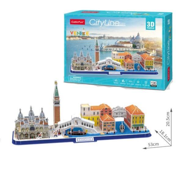 Cityline 3D Puzzle - Venice. With packaging and dimensions..