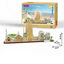 Cityline 3D Puzzle - Barcelona. With packaging and dimension.