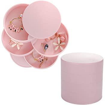 Compact Rotating Jewellery Organizer - Pink