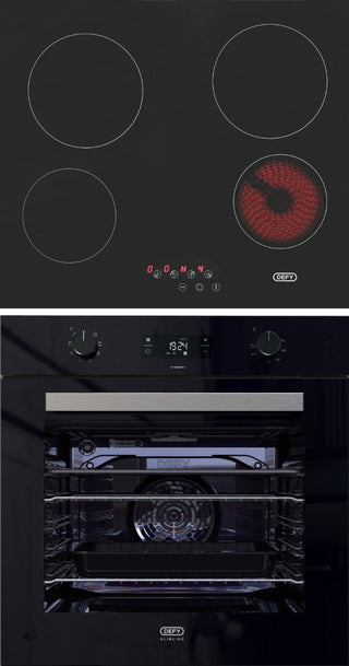 Defy Oven and Hob Bundle Black DCB896