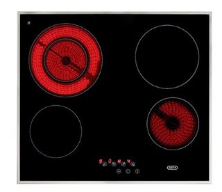 Defy Slimline Touch Control Vitroceramic Dual Zone Hob - Stainless Steal DHD494