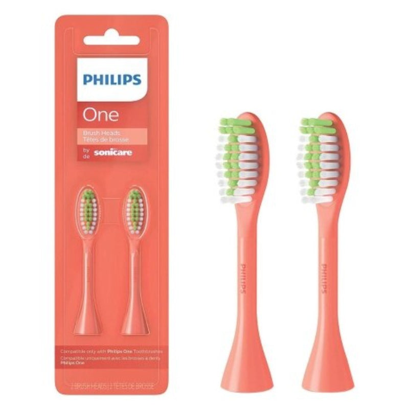Philips One by Sonicare - 2 Brush Heads - Miami Coral - BH1022/01