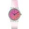 Swatch  Swiss Quartz  with Silicone Strap, Pink, Women's Watch GE719