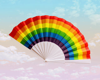 Rainbow Handheld Folding Fan