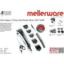 Mellerware Hair Clipper 12 Piece Set Plastic Silver 10W Swift (20800A)