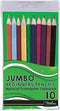 Treeline Triangular Jumbo Grip Pencil Crayons (Set of 10)