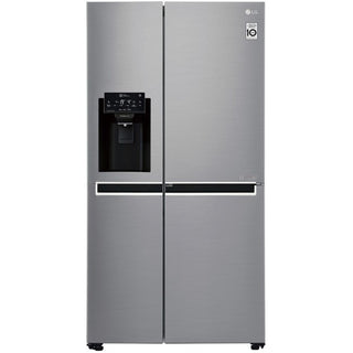 LG 668L Side by Side - Door in Door Fridge with Plumbed Water & Ice Dispenser - Platinum Silver  GC-J247SLUV.APZQESA