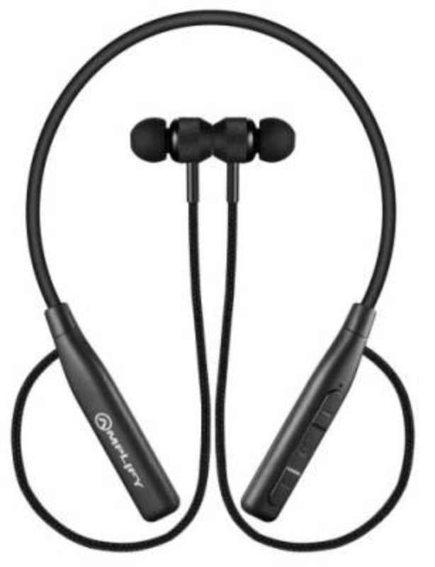 Amplify Cappella Series Bluetooth earphones with neckband  Black   AM-1010-BK