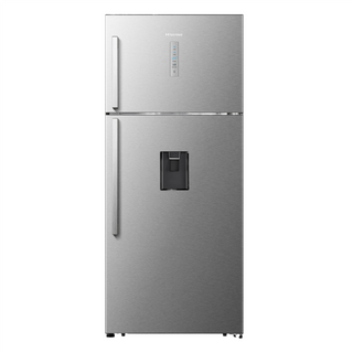 Hisense 535L Top Freezer Fridge with Water & Ice Dispenser - Inox