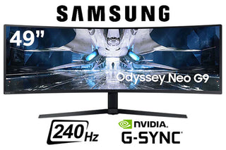 Samsung Odyssey Neo G9 49" Dual QHD (5120 x 1440) 240Hz Curved Gaming Monitor / NVIDIA G-SYNC and FreeSync Premium Pro / Rapid 240hz Refresh Rate / 1ms Response Time / Quantum Matrix Technology / 1000R Curved Gaming Monitor / LS49AG950NUXEN [