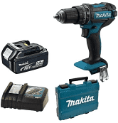 Makita - Cordless Impact Drill DHP482ZJ, 1 x 5.0Ah , Charger & Carry Case