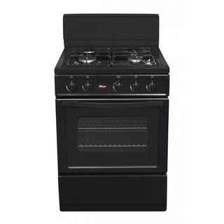 Univa  4 Burner Gas Stove with 84Lt Gas oven and 4 burner hob, FFD, Black, 600mm UG015