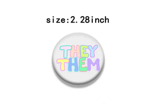 They Them Pronoun Pin Multi color