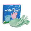 Wheat Straw Peppa Pig Plate - Green